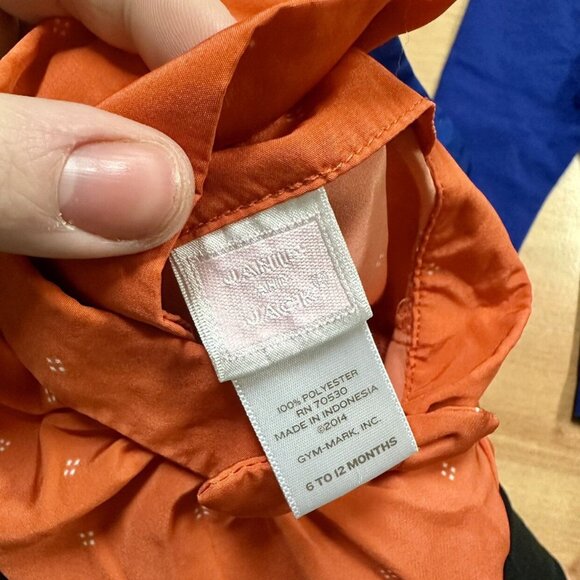 Janie & Jack Baby Girl Orange & Blue A Girl & Her Horse Outfit Size 6-12M - Picture 8 of 8